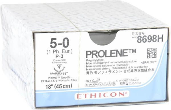 PROLENE 45cm blau 5-0 P-3 36 Stück