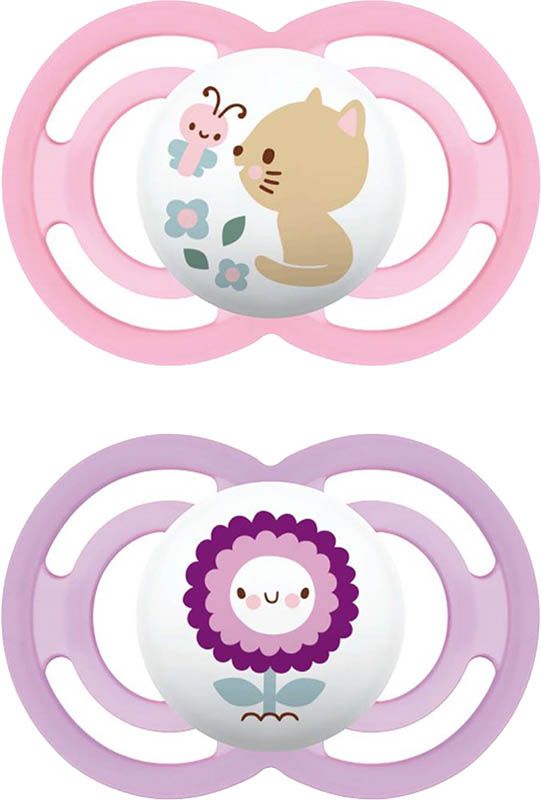 MAM Perfect Nuggi Silikon 6-16 Monate Girl 2 Stück