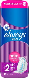 always Maxi Binde Long mit Flügeln 14 Stück