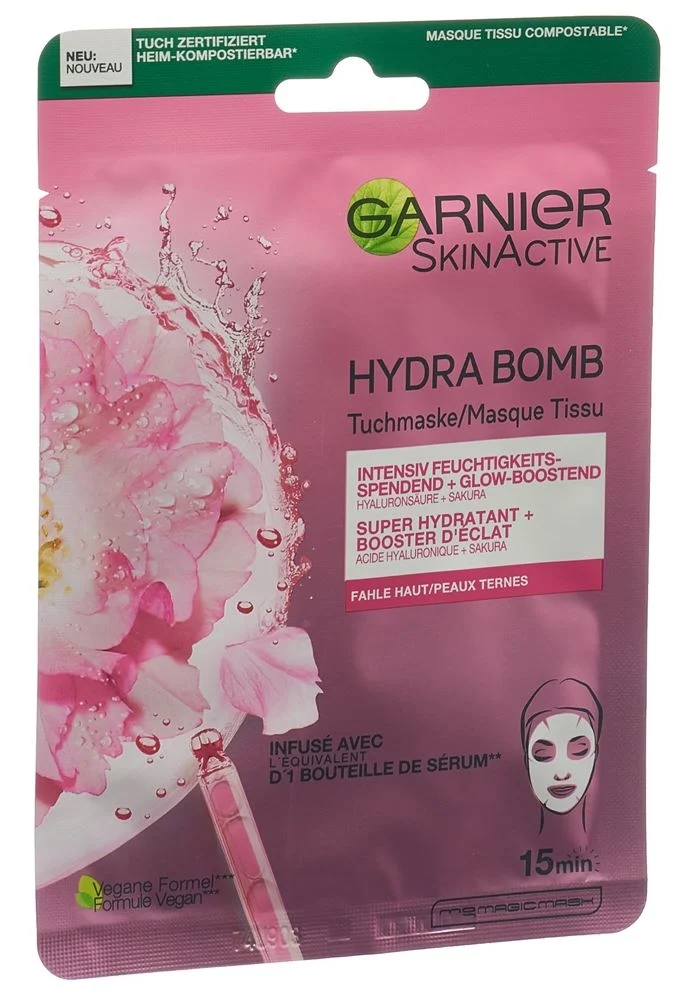 Garnier Tuchmaske Hydra Bomb Sakura 28g