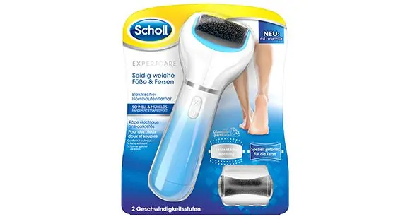 Scholl ExpertCare elektrischer Hornhautentferner blau Scholl ExpertCare elektrischer Hornhautentferner blau