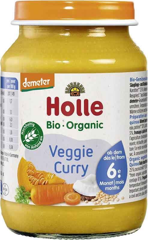 Holle Veggie Curry Glas 190g Holle Veggie Curry Glas 190g