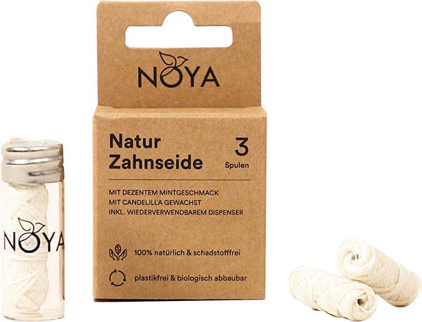 NOYA Naturzahnseide Mint biologisch vegan 3 Stück