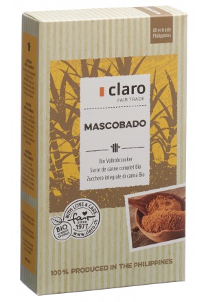 CLARO Mascobado Vollrohrzucker Bio 500g