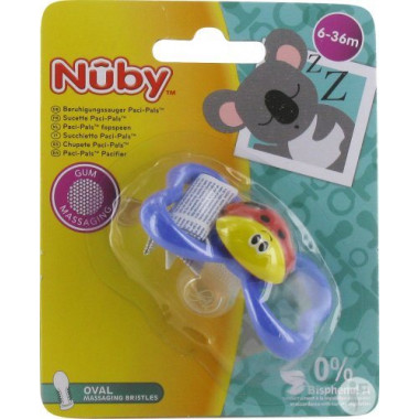 Nuby Nuggi Paci-Pals oval Silikon mit Noppen 6-36 Monate
