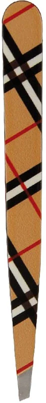 Hausmann Pinzette schräg Karo Design beige