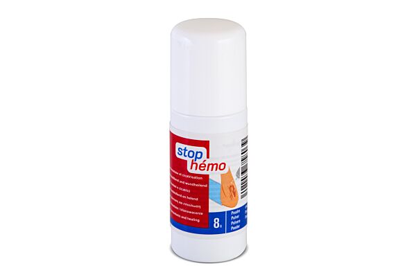 Stop Hémo Puder hämostatisch steril Flakon wiederverschliessbar 8g Stop Hémo Puder hämostatisch steril Flakon wiederverschliessbar 8g