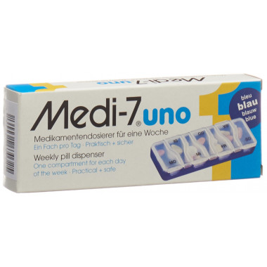 Medi-7 Medikamentendosierer uno 7 Tage blau Medi-7 Medikamentendosierer uno 7 Tage blau