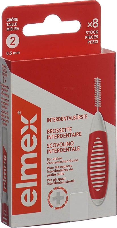 ELMEX Interdentalbürsten 0.5mm rot 8 Stück ELMEX Interdentalbürsten 0.5mm rot 8 Stück