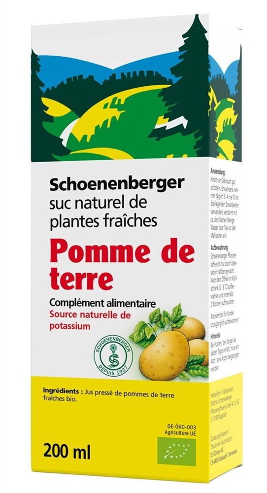Schoenenberger Kartoffel naturreiner Frischpflanzensaft Bio 200ml Schoenenberger Kartoffel naturreiner Frischpflanzensaft Bio 200ml
