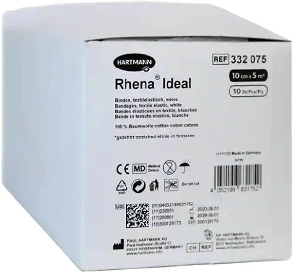 RHENA Ideal Elastische Binde 6cmx5m weiss 10 Stück RHENA Ideal Elastische Binde 6cmx5m weiss 10 Stück