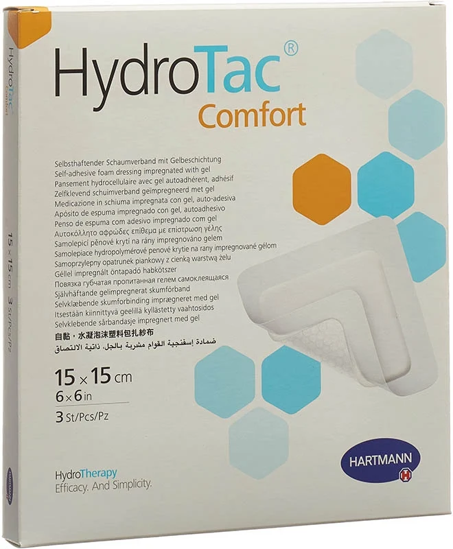 HydroTac Comfort Wundverband 15 x 15 cm steril 3 Stück