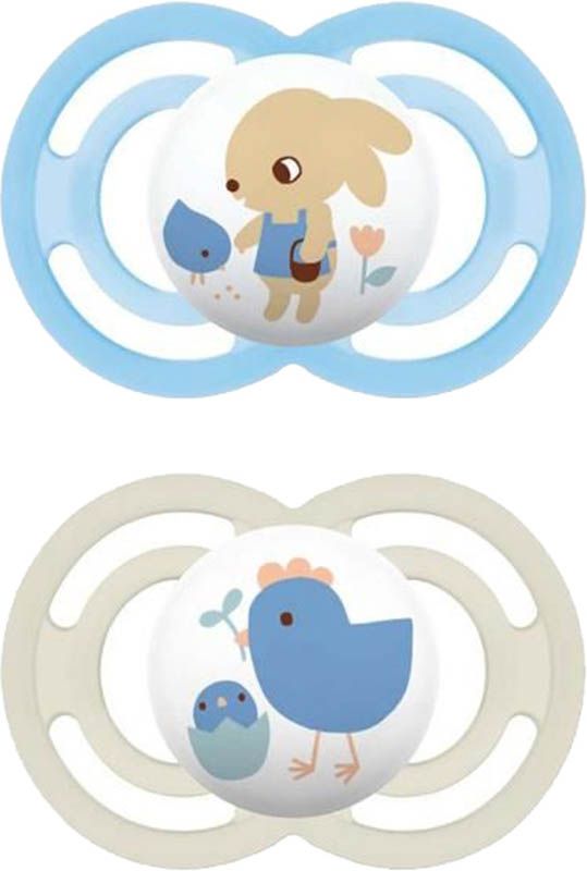 MAM Perfect Night Nuggi Silikon 6-16 Monate Boy 2 Stück