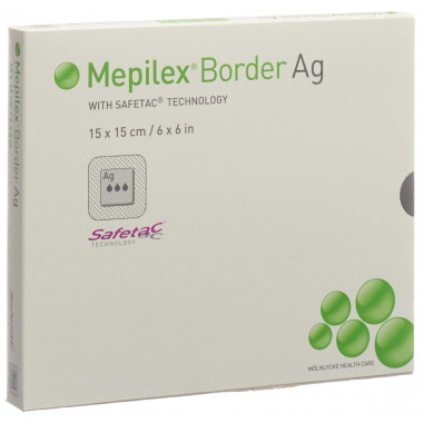 Mepilex Ag Border Schaumverband 15x15cm 5 Stück