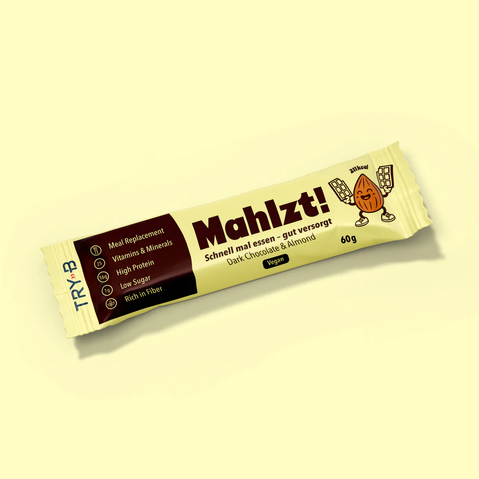 TRY-B Dark Chocolate & Almond Mahlzeitenersatz-Riegel 60g