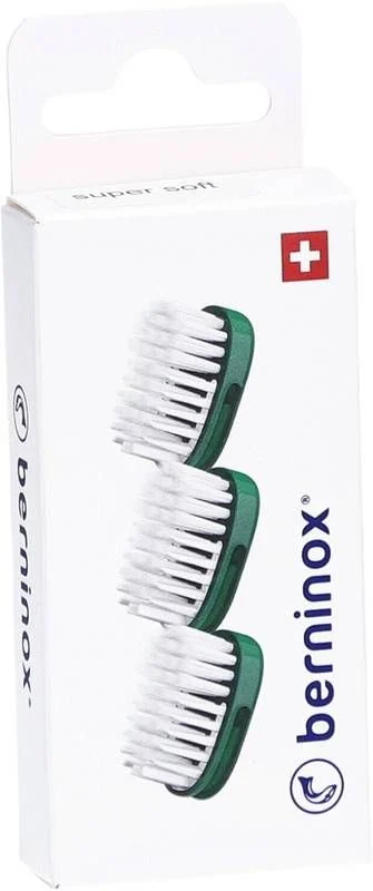 BERNINOX Ersatzköpfe atl grün super sFuss offent 3 Stück