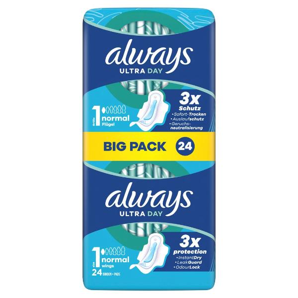 ALWAYS Ultra Binde Normal Flügel BigPack 24 Stück