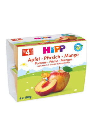 Hipp Pfirsich in Apfel 4 x 100g