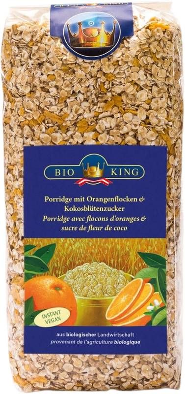 BIOKING Porridge mit Orangenflocken Bio 500g BIOKING Porridge mit Orangenflocken Bio 500g