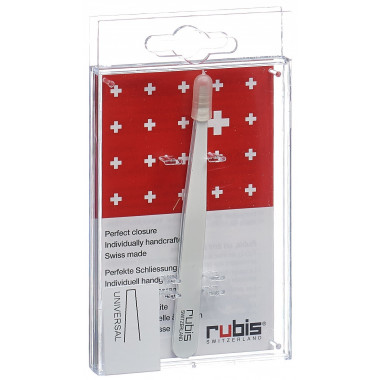 Rubis Pinzette gerade weiss Inox Rubis Pinzette gerade weiss Inox