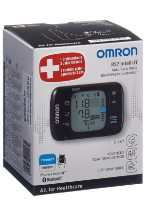 Omron Blutdruckmessgerät Handgelenk RS7 Intelli IT mit OMRON Connect App Omron Blutdruckmessgerät Handgelenk RS7 Intelli IT mit OMRON Connect App