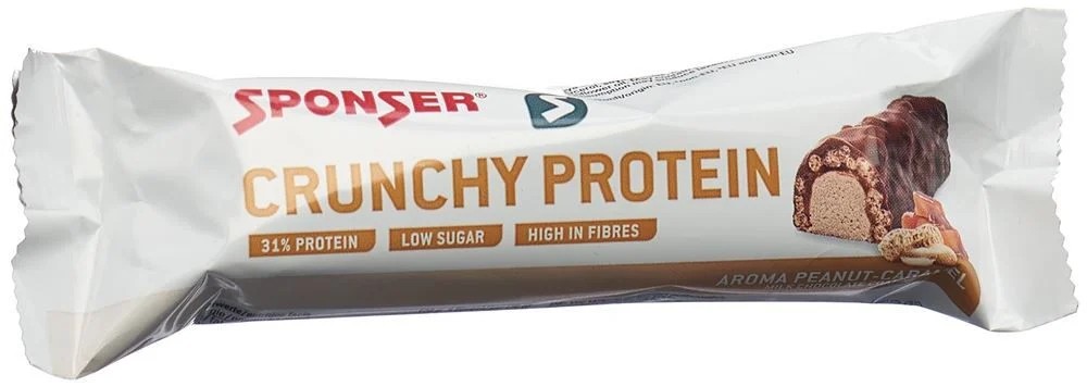 SPONSER® Crunchy Protein Bar Erdnuss Karamell 50g SPONSER® Crunchy Protein Bar Erdnuss Karamell 50g
