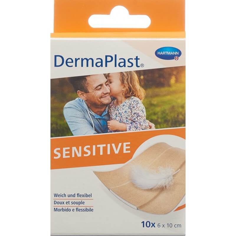 Dermaplast Sensitive Schnellverband 6x10cm hautfarbig 10 Stück Dermaplast Sensitive Schnellverband 6x10cm hautfarbig 10 Stück