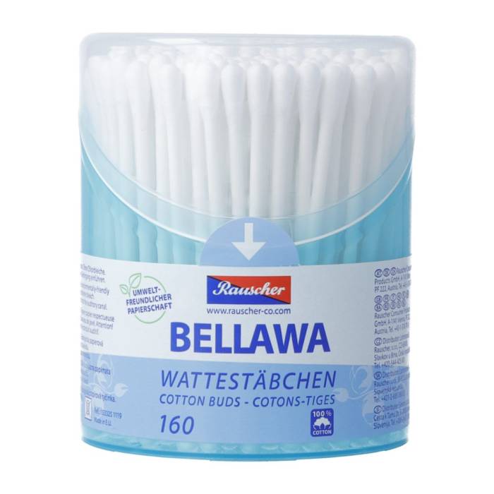 BELLAWA Wattestäbchen Runddose 160 Stück
