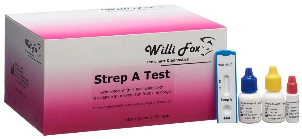 STREP A Test Teomed mit beflocktem Tupfer 20 Stück