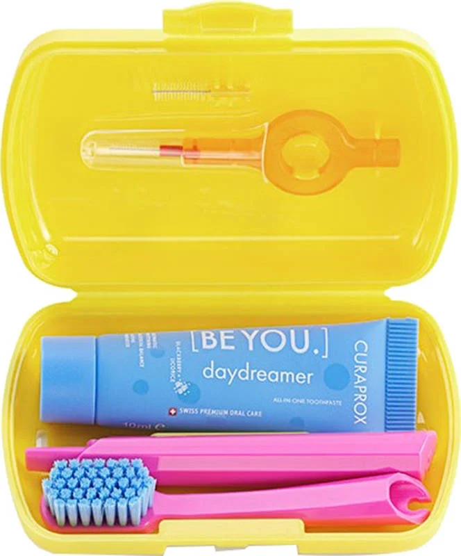 Curaprox Travel Set gelb Box