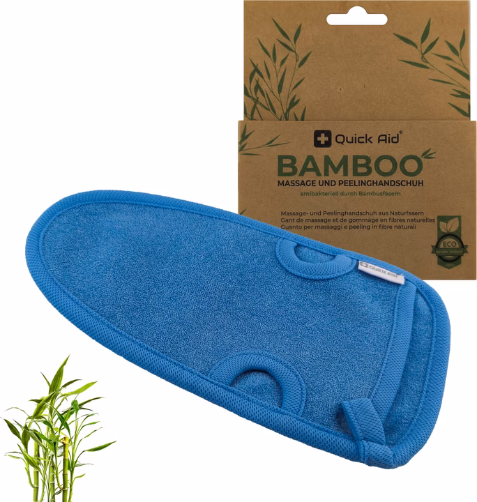 Quick Aid Massage- und Peelinghandschuh blau