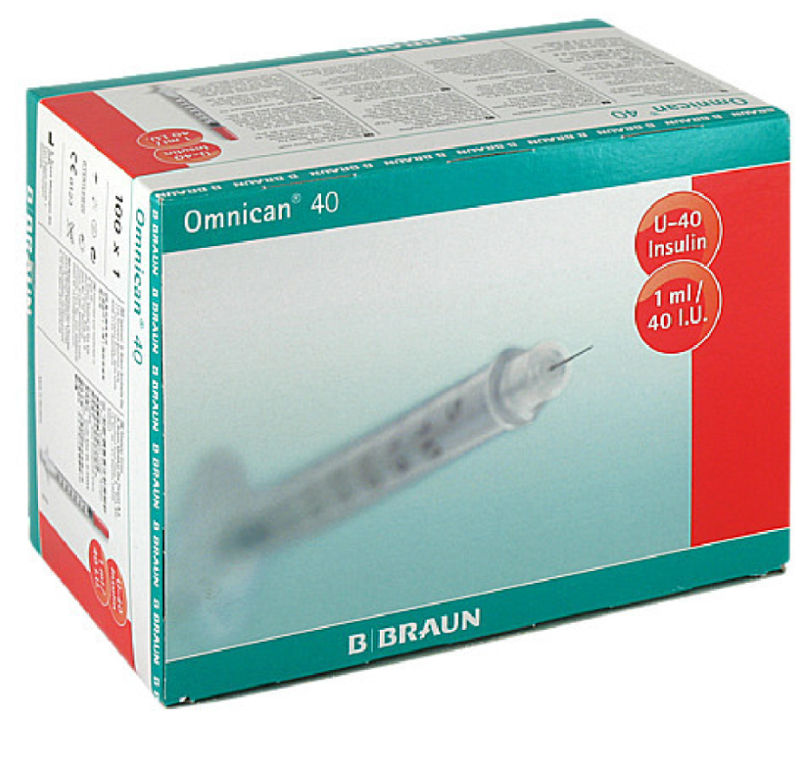 OMNICAN 40 Insulin U-40 1ml 0.3x8mm 100 Stück