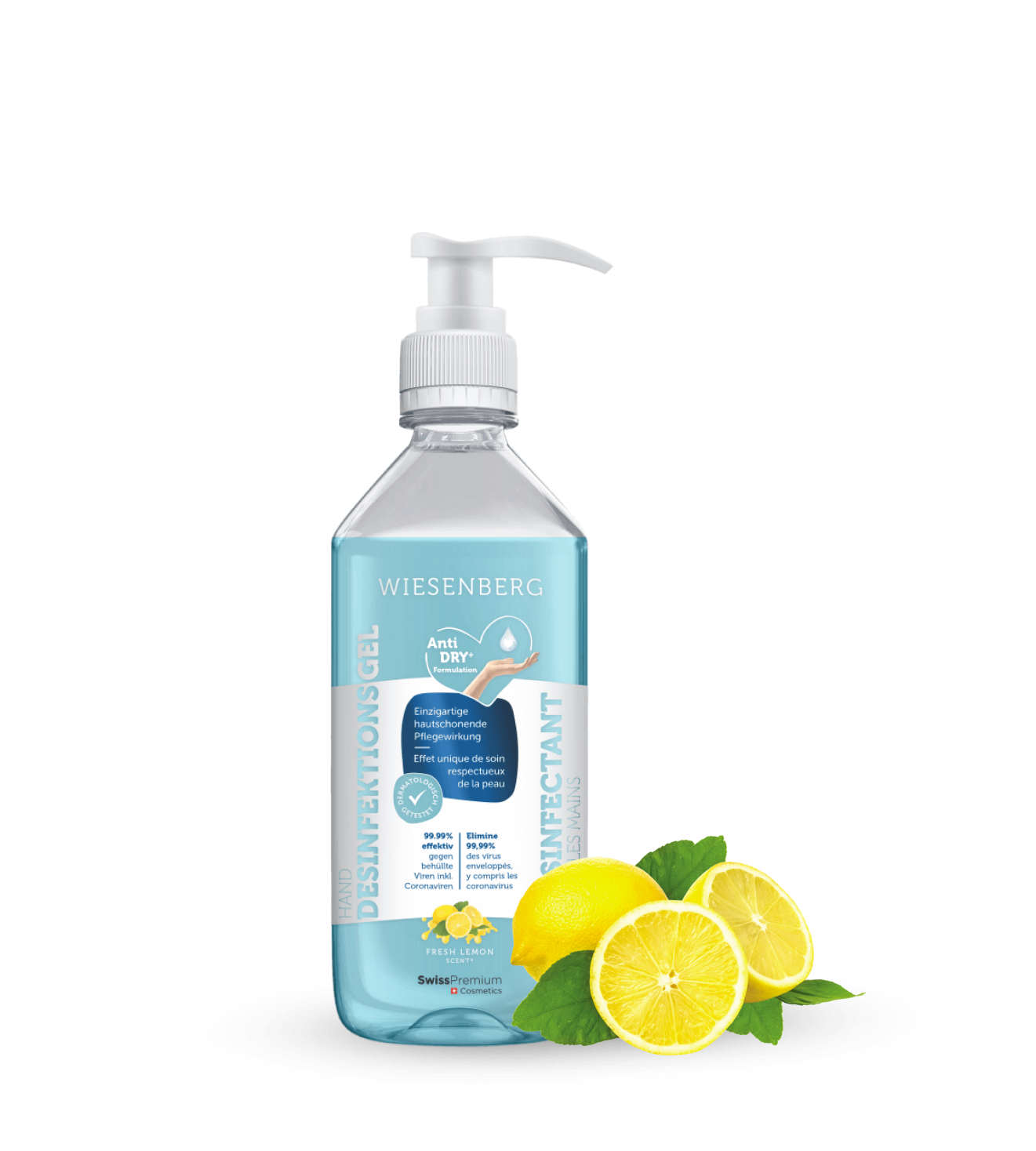 Wiesenberg Hand Desinfektionsgel Fresh Lemon 500ml