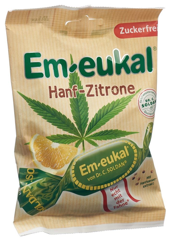 Soldan Em-eukal Hanf-Zitrone zuckerfrei Btl 75g