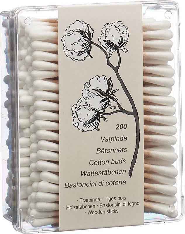 Dansu Wattestäbchen 80x2.5mm Holz 200 Stück
