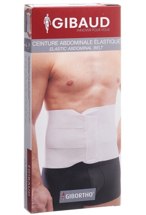 GIBAUD Bauchgurt elastisch Gr2 76-90cm weiss GIBAUD Bauchgurt elastisch Gr2 76-90cm weiss