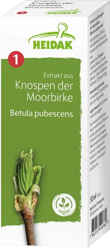 HEIDAK Knospe Moorbirke Betula pubescens Glyzerinmazerat Flasche 30ml