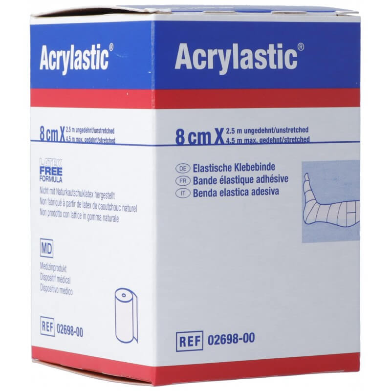 Acrylastic Pflasterbinde 2.5mx8cm elastisch Acrylastic Pflasterbinde 2.5mx8cm elastisch