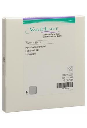 VARIHESIVE Verband 15x15cm extra dünn 5 Stück