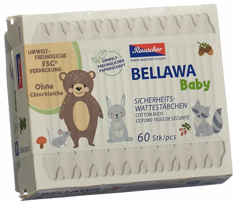 BELLAWA Sicherheitswattestäbchen Box 60 Stück