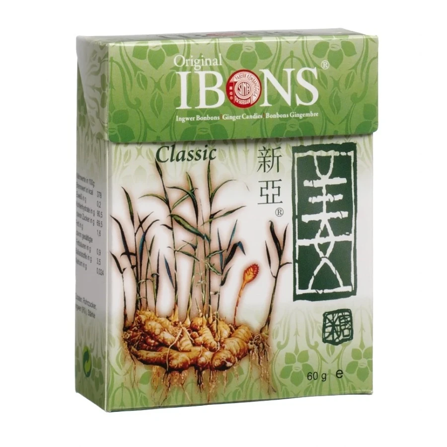 IBONS Ingwer Bonbon Original Box 60g