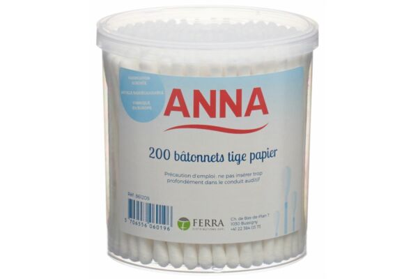 Anna Wattestäbchen Papier 200 Stück