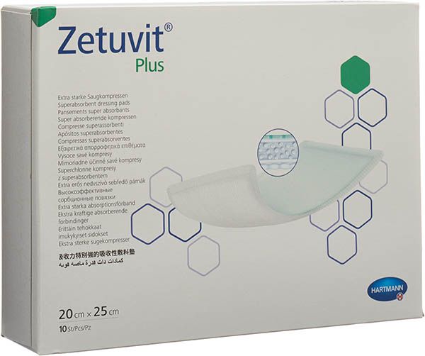 Zetuvit Plus Absorptionsverband 20x25cm 10 Stück