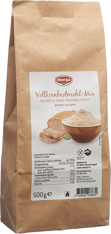 MORGA Vollkornbrot-Mehl-Mix 4-Saaten gf Bio 500g