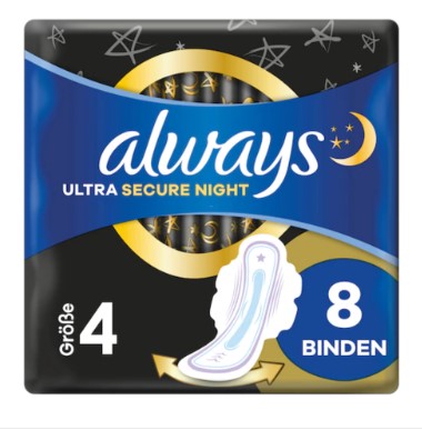ALWAYS Ultra Binde Cot Protect Night Flügel 8 Stk