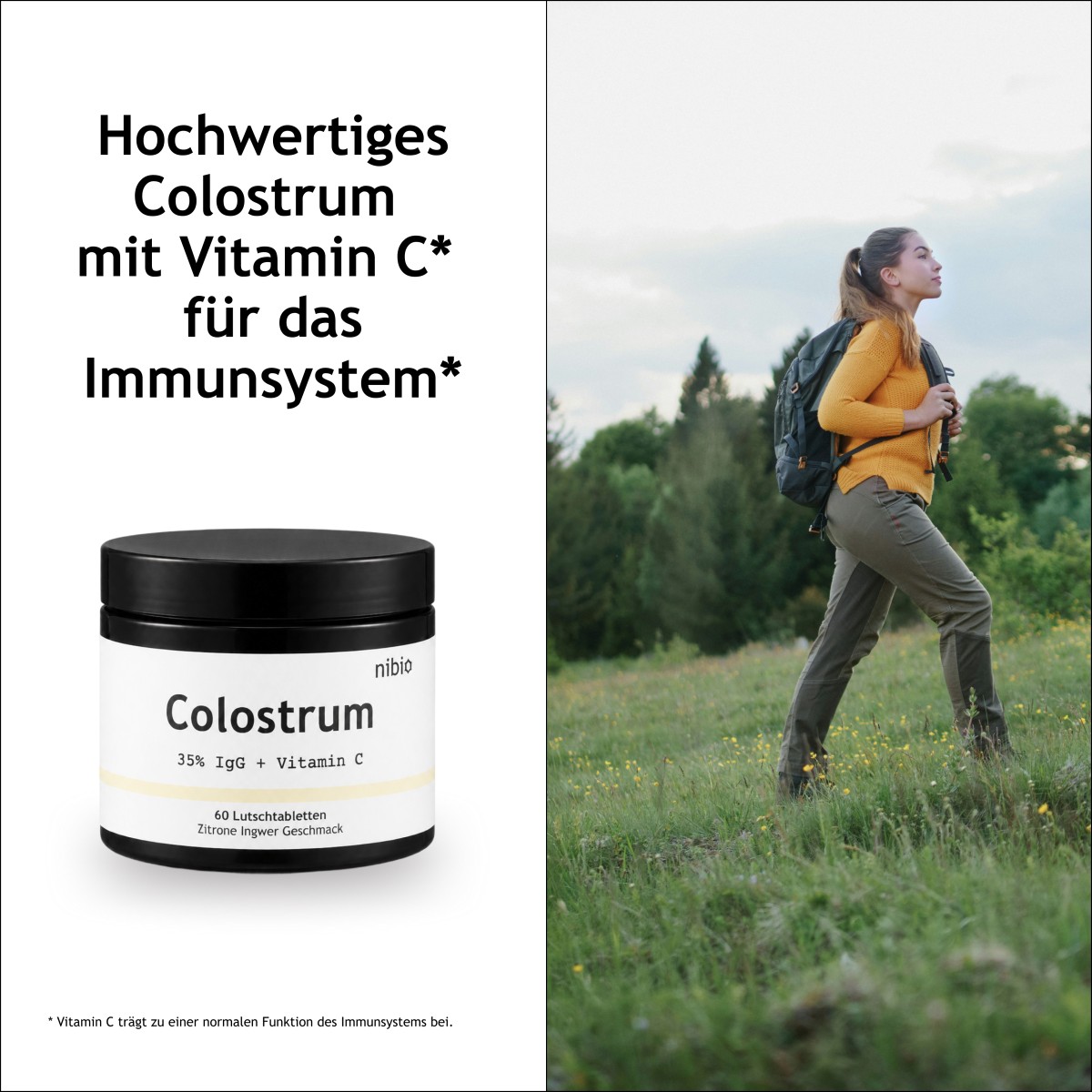 nibio Colostrum Lutschtabletten 35% IgG + Acerola Extract 60 Lutschtabletten