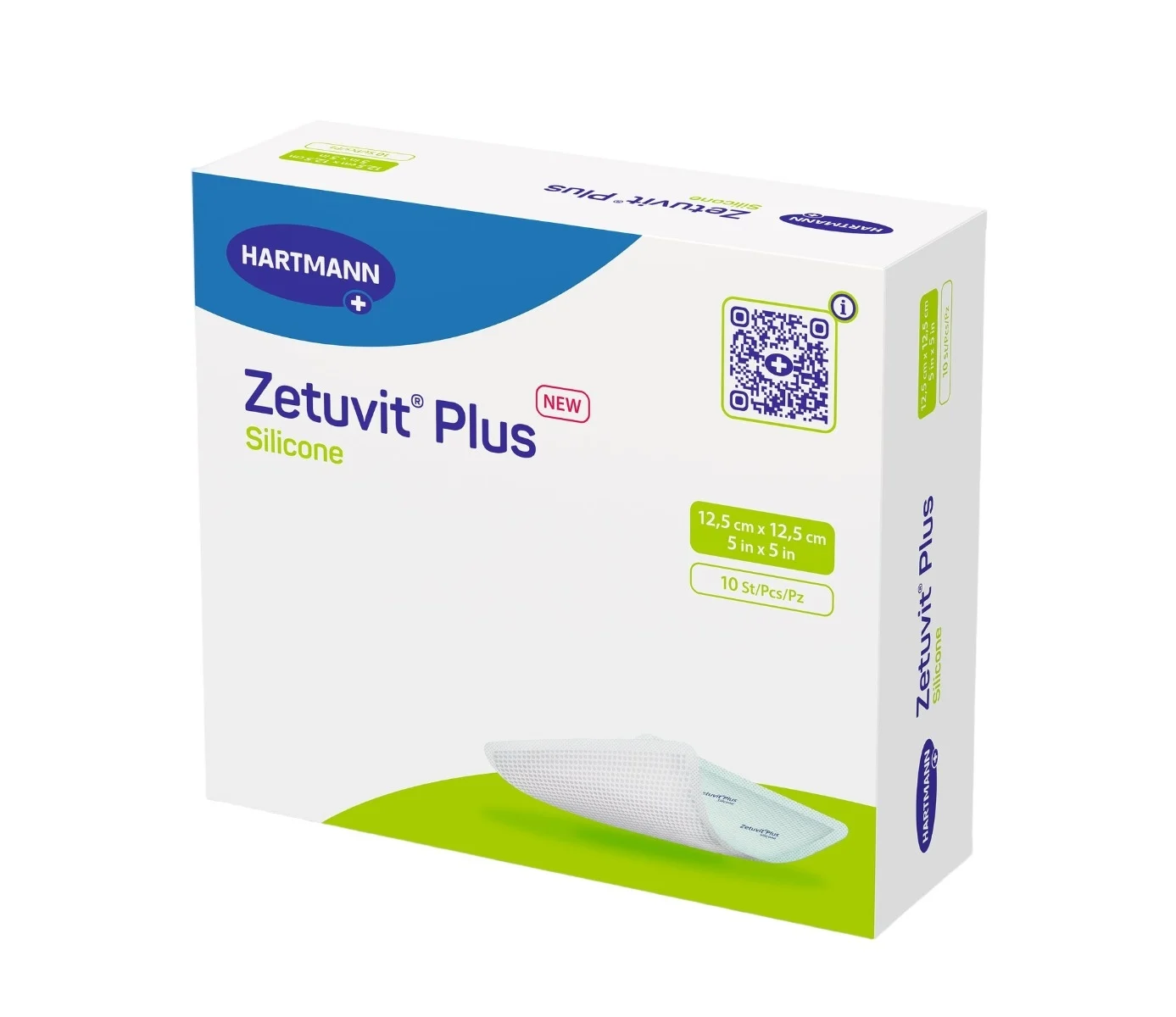 Zetuvit Plus Silicone 12.5x12.5cm 10 Stück
