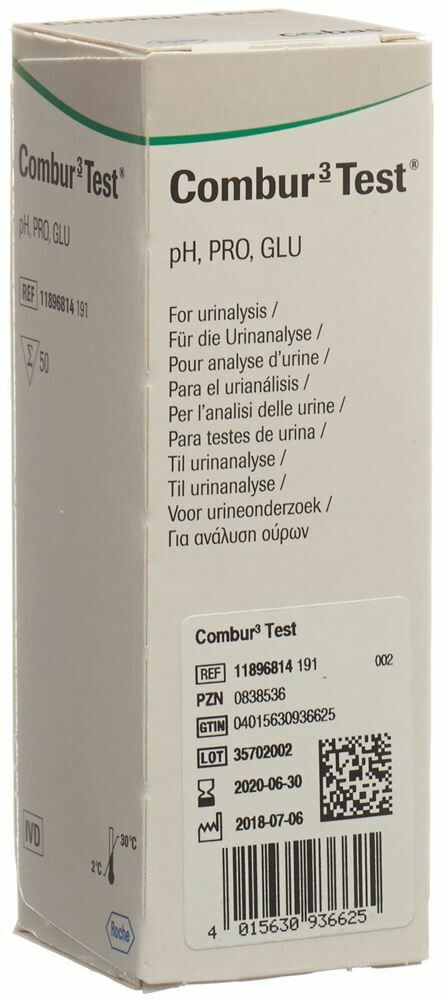 Combur 3 Test Streifen 50 Stück Combur 3 Test Streifen 50 Stück