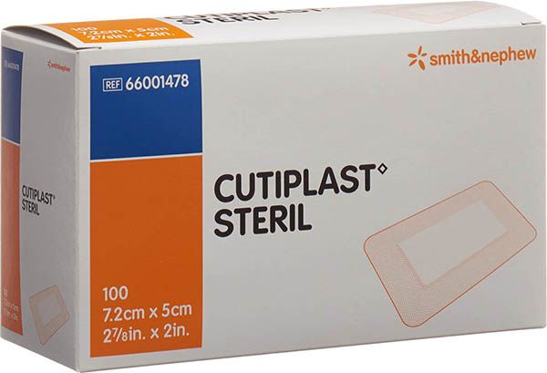 Cutiplast Steril Wundverband 7.2cmx5cm weiss 100 Stück Cutiplast Steril Wundverband 7.2cmx5cm weiss 100 Stück