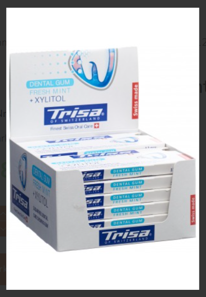 Trisa Dental Gum Fresh Mint Display 12 x 12 Stück